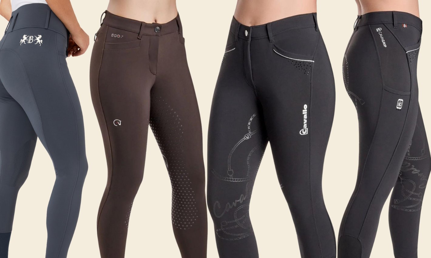 Cavallo Pantalon d'Équitation Caja Grip High Waist Bleu Profond/Bleu F Cavallo Pantalon d'Équitation Caja Grip High Waist Bleu Profond/Bleu F