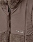 Vala Equestrian Ladies Milla Sherpa Quilted Vest, Taupe