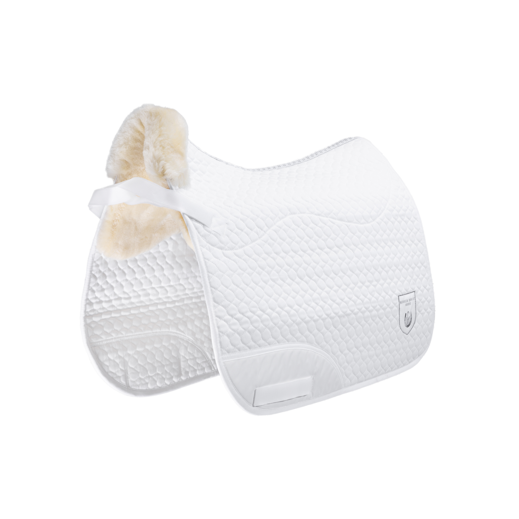 Werner Christ Dressage Saddle Pad Champ D, White / Natural