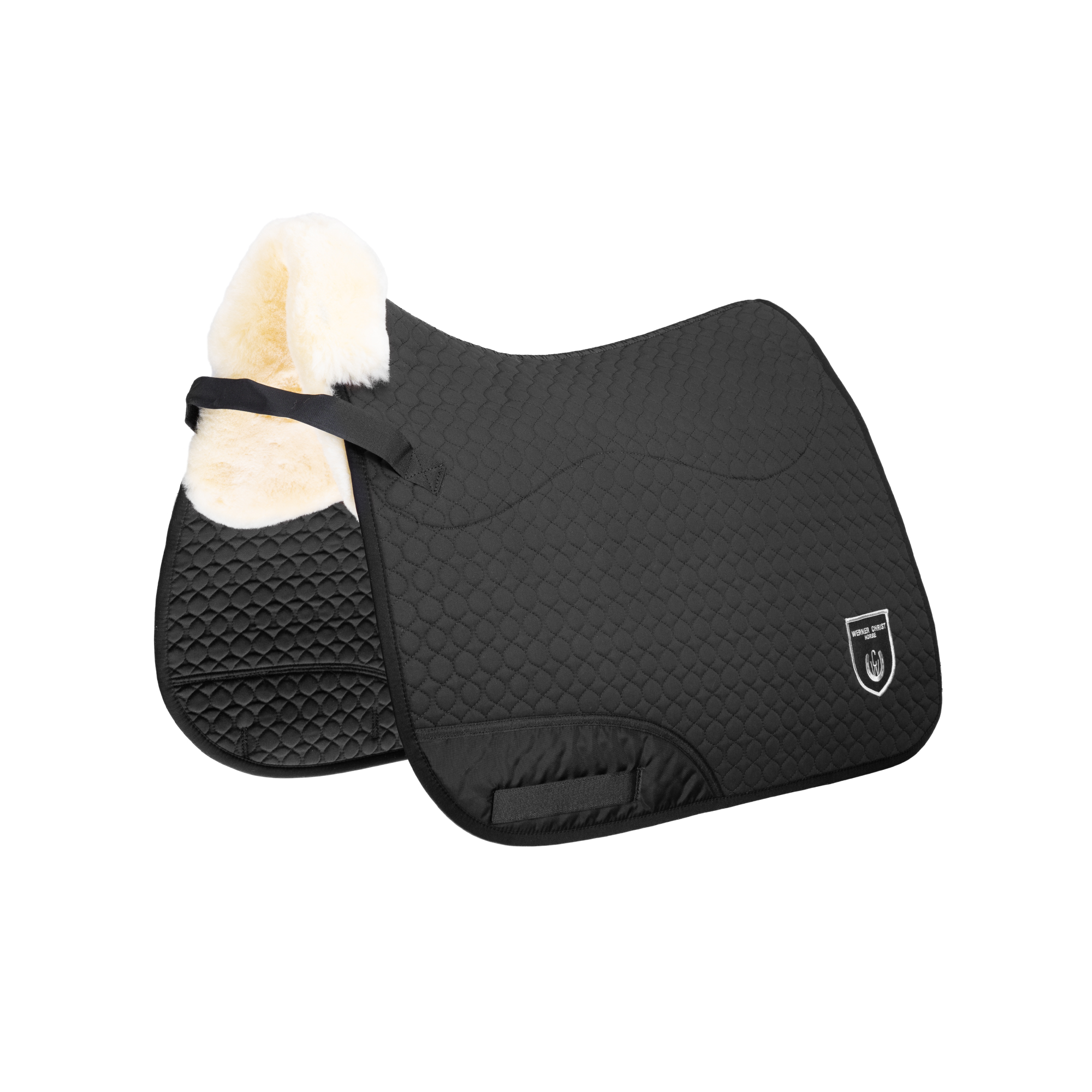 Werner Christ Dressage Saddle Pad Champ D, Black / Natural