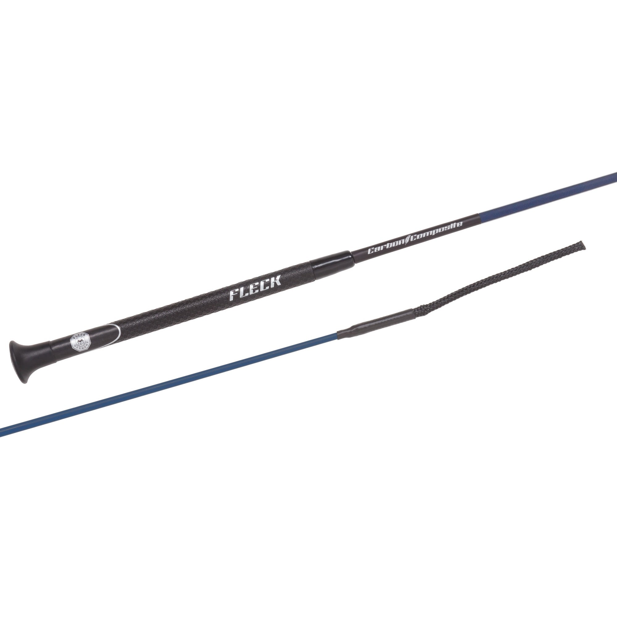 Fleck Dressage Whip, CARBON ultralight, CARBON composite shaft, PU grip, Blue