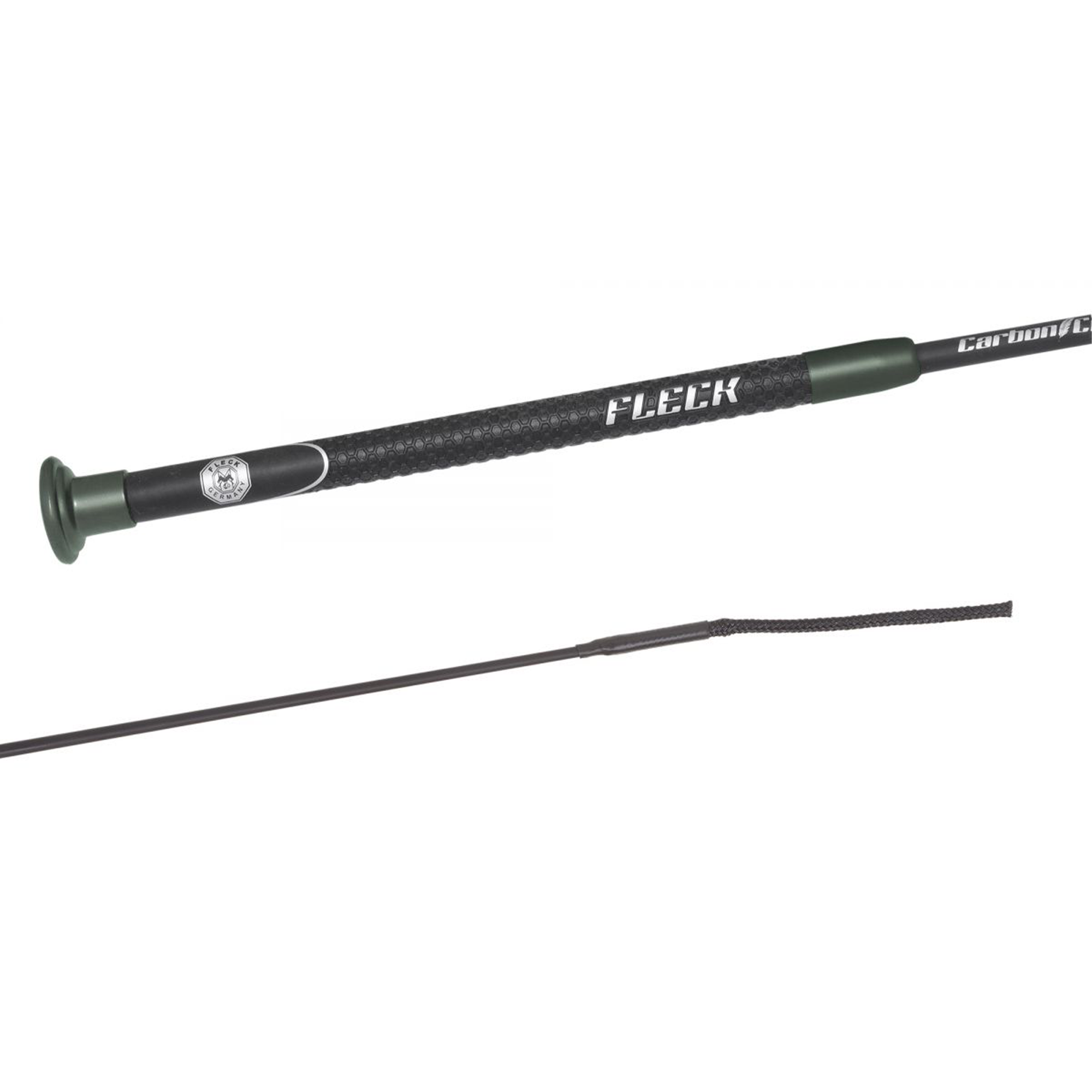 Fleck Dressage Whip, CARBON ultralight, CARBON composite shaft, PU grip, Black