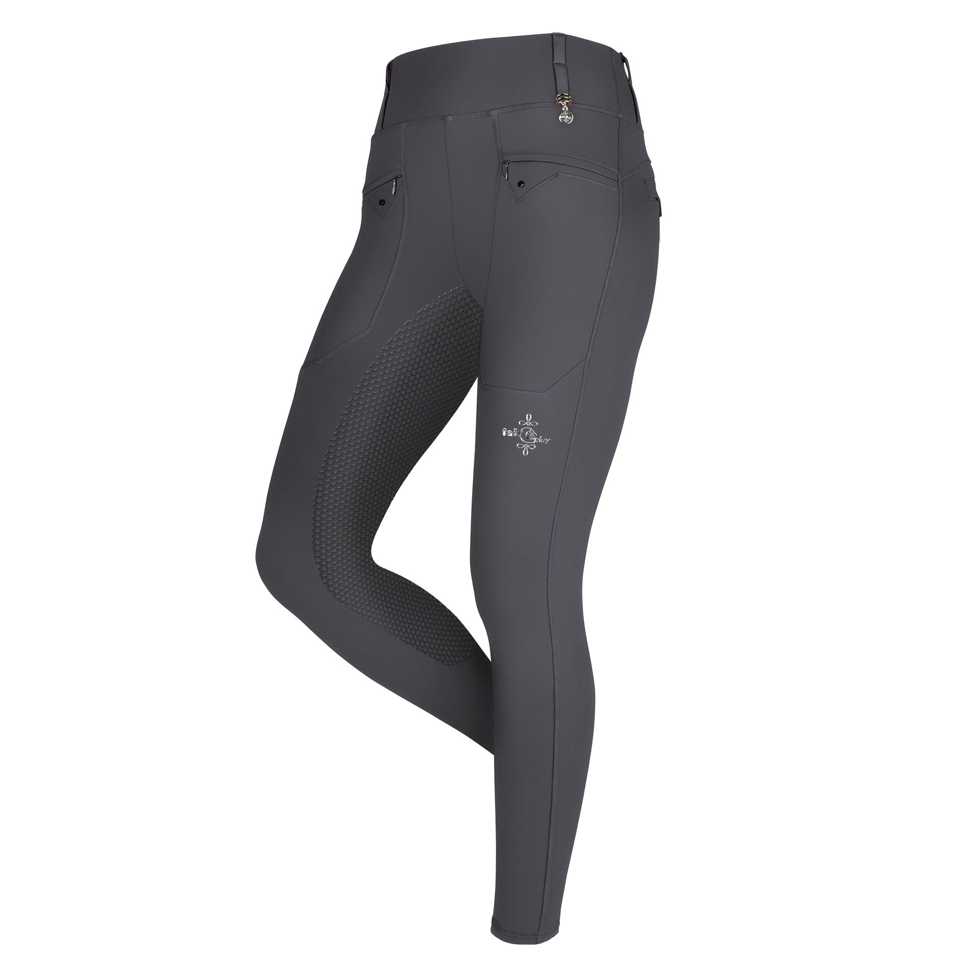 Fair Play HEXA High Rise Full Grip Winter Riding Leggings, Grey