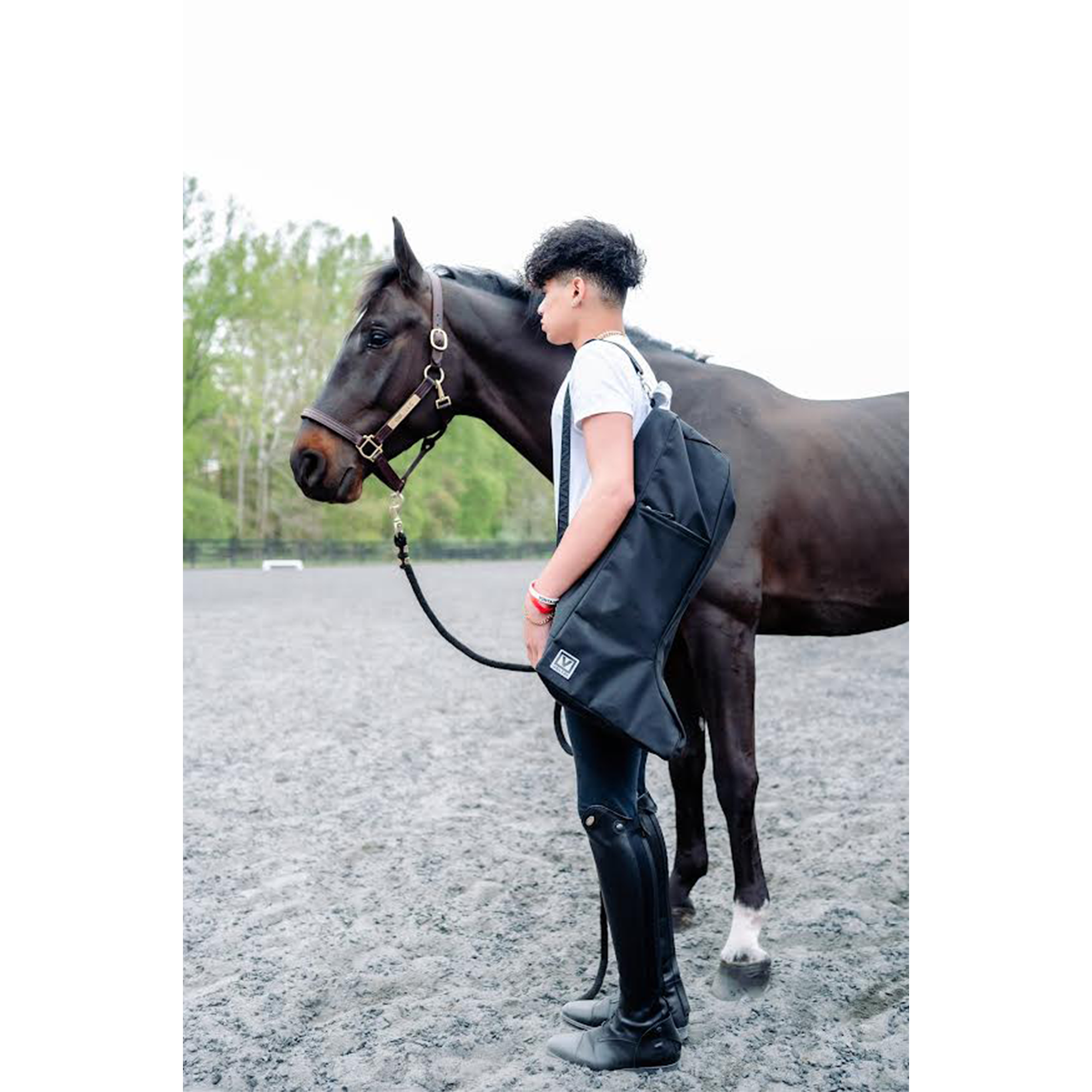 Veltri Sport Novelty Boot Bag, Lightning Bolt Dark Navy/Gold