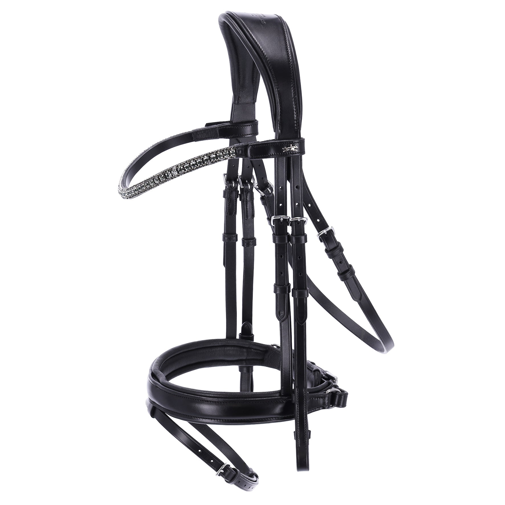 Schockemohle Malaga Bridle, Black/Gray/Silver