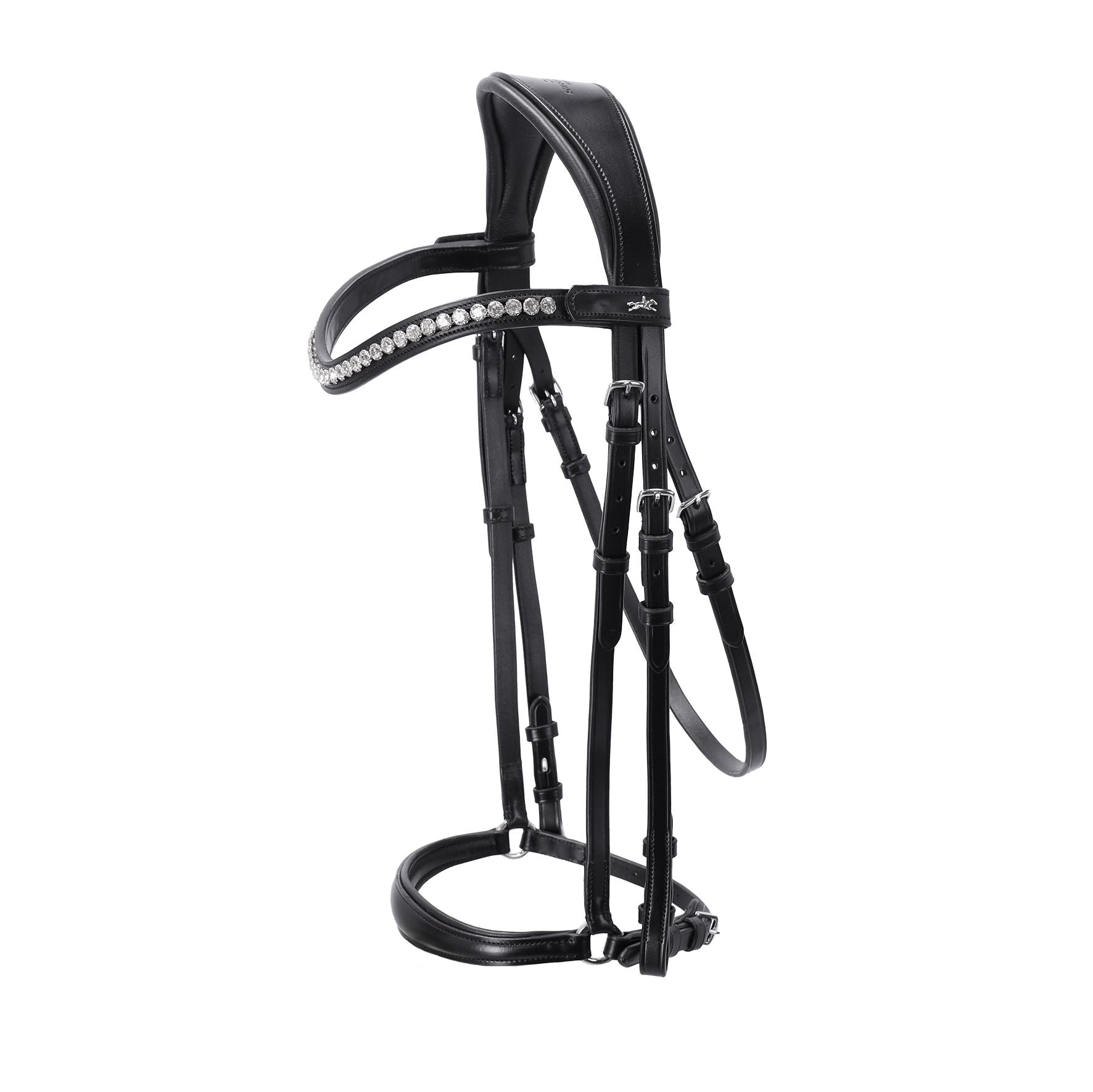 Schockemohle Pisa Anatomical Bridle, Black/Silver