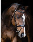 Schockemohle Monza Snaffle Bridle, Black/Silver