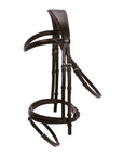 Schockemohle Monza Snaffle Bridle, Dark Brown/Silver