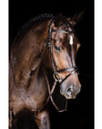Schockemohle Monza Snaffle Bridle, Dark Brown/Silver