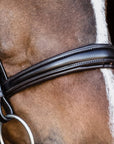 Schockemohle Monza Snaffle Bridle, Black/Silver
