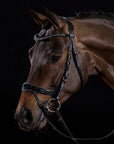 Schockemohle Equitus Beta Glam Anatomical Special Bridle, Black Patent/Silver
