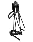 Schockemohle Westminster Round Stitched Anatomic Bridle, Black/Silver
