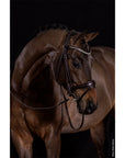 Schockemohle Westminster Round Stitched Anatomic Bridle, Black/Silver