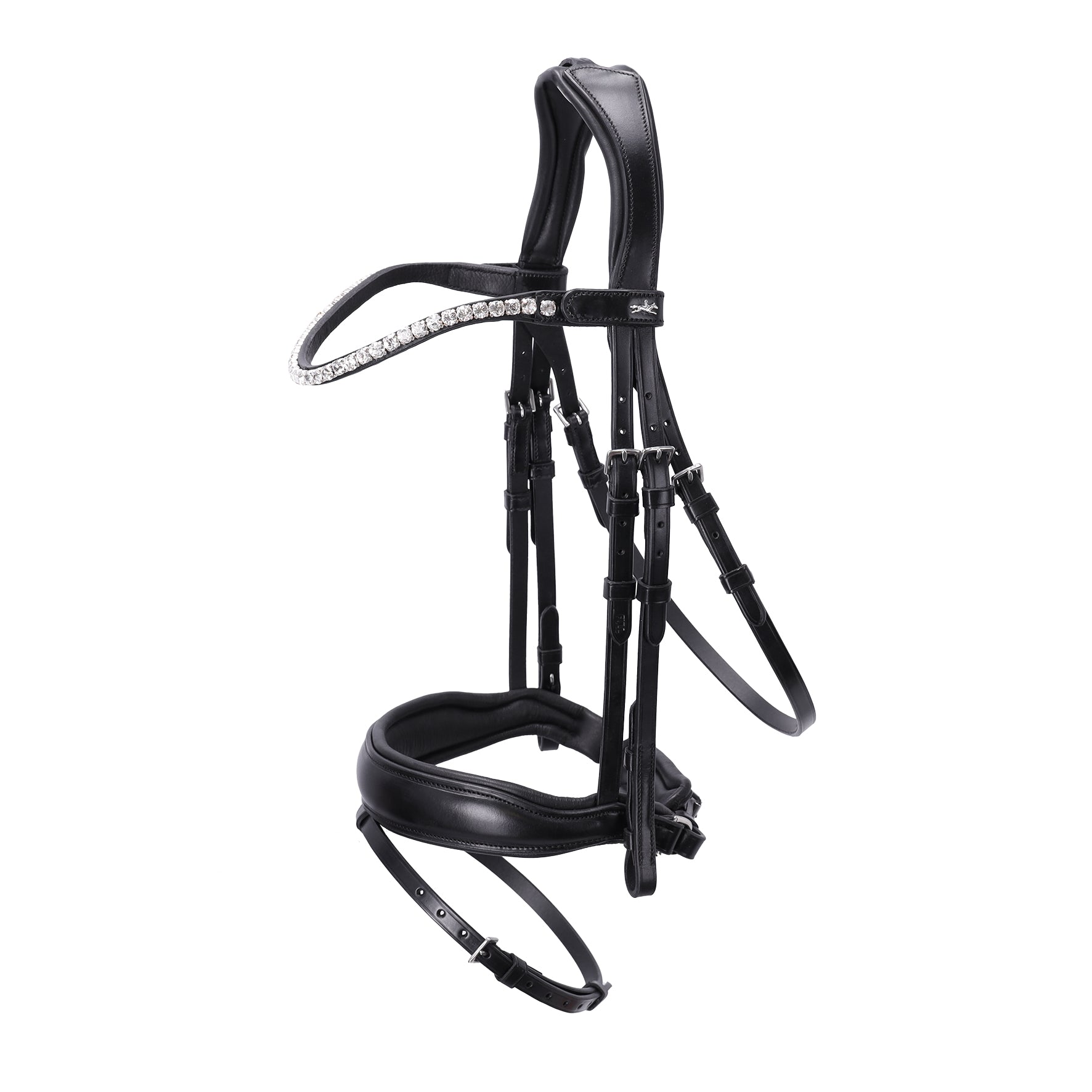 Schockemohle Siena Dressage Bridle, Black/Silver