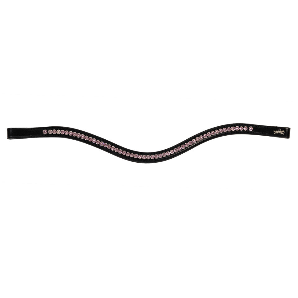 Schockemohle Browband Diamond Select Limited Headband, Black/Mauve