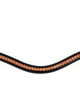 Schockemohle Browband Diamond Select Limited Headband, Black/Orange
