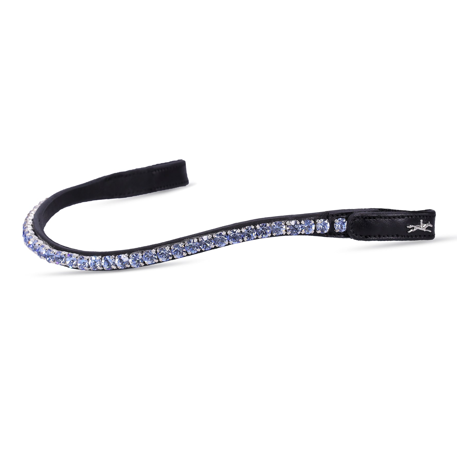 Schockemohle Siena Snap On Browband, Black/Light Blue