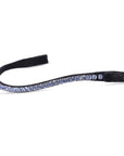 Schockemohle Siena Snap On Browband, Black/Light Blue