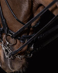 Schockemohle Kensington Rolled Anatomic Double Bridle, Black Patent/Silver