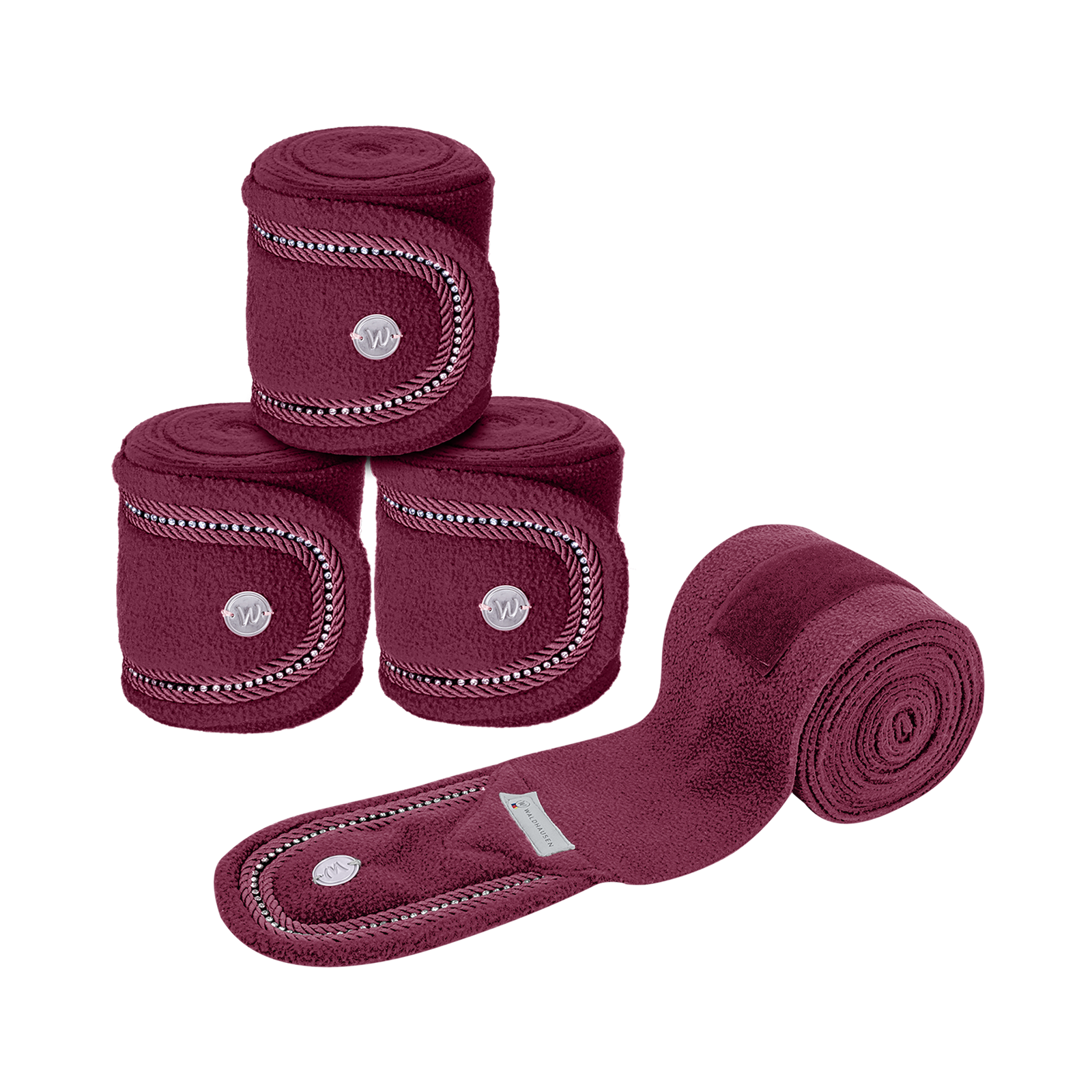 Waldhausen Nepal Fleece Bandages, Burgundy Red