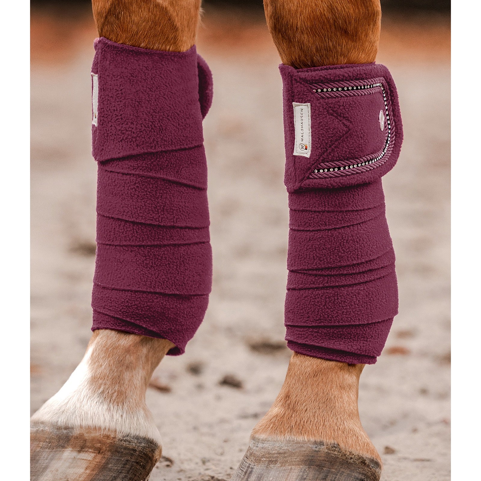 Waldhausen Nepal Fleece Bandages, Burgundy Red