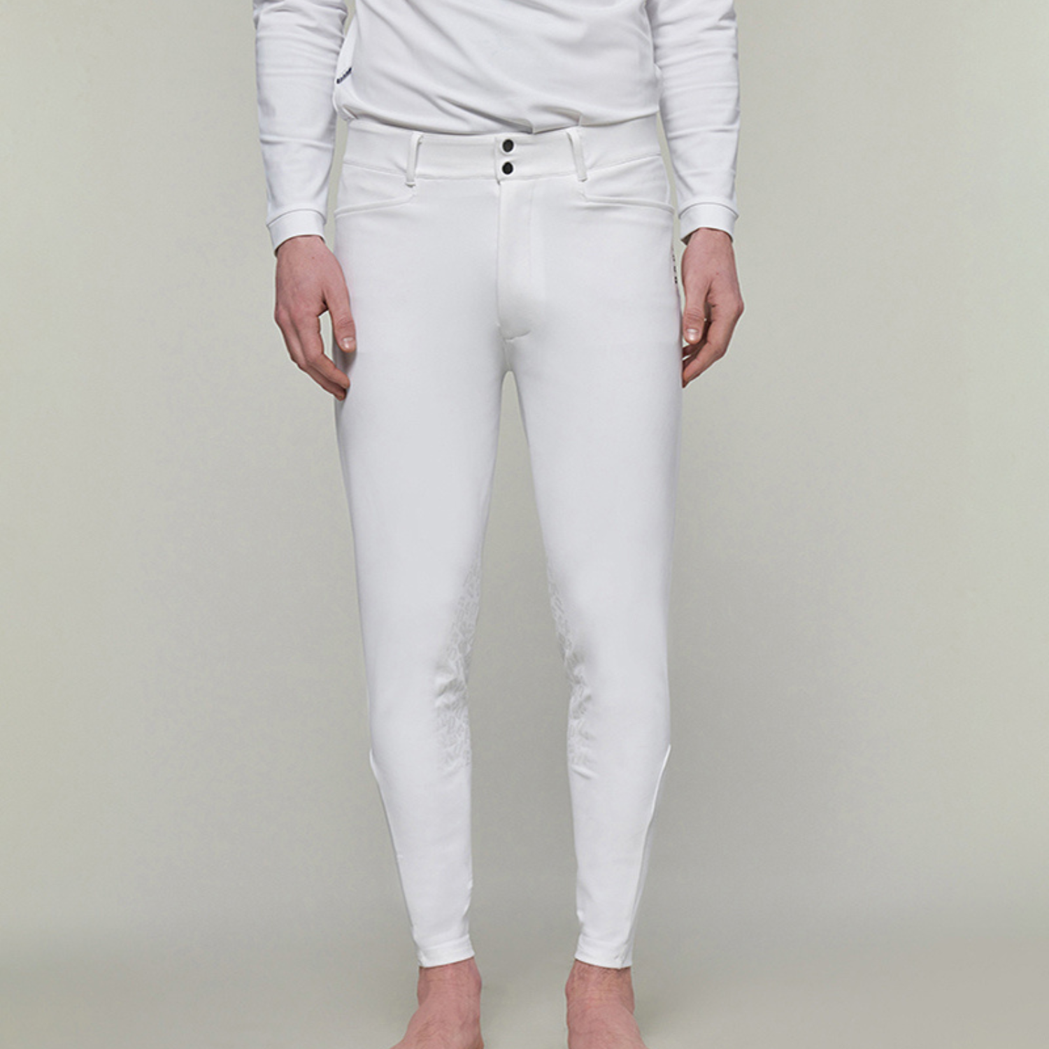 Dada Sport Capitol Mens Knee Grip Breeches, White