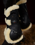 Schockemohle Air Flow Tendon Boots with Fur, Brown