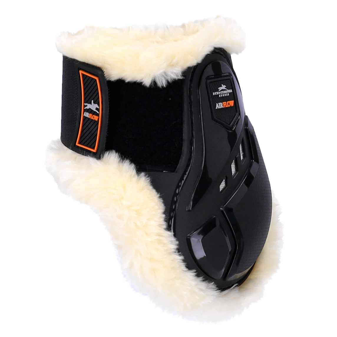 Schockemohle Air Flow Champion Fetlock Boots with Fur, Black