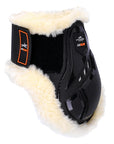 Schockemohle Air Flow Champion Fetlock Boots with Fur, Black