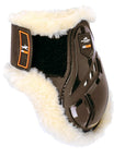 Schockemohle Air Flow Champion Fetlock Boots with Fur, Brown
