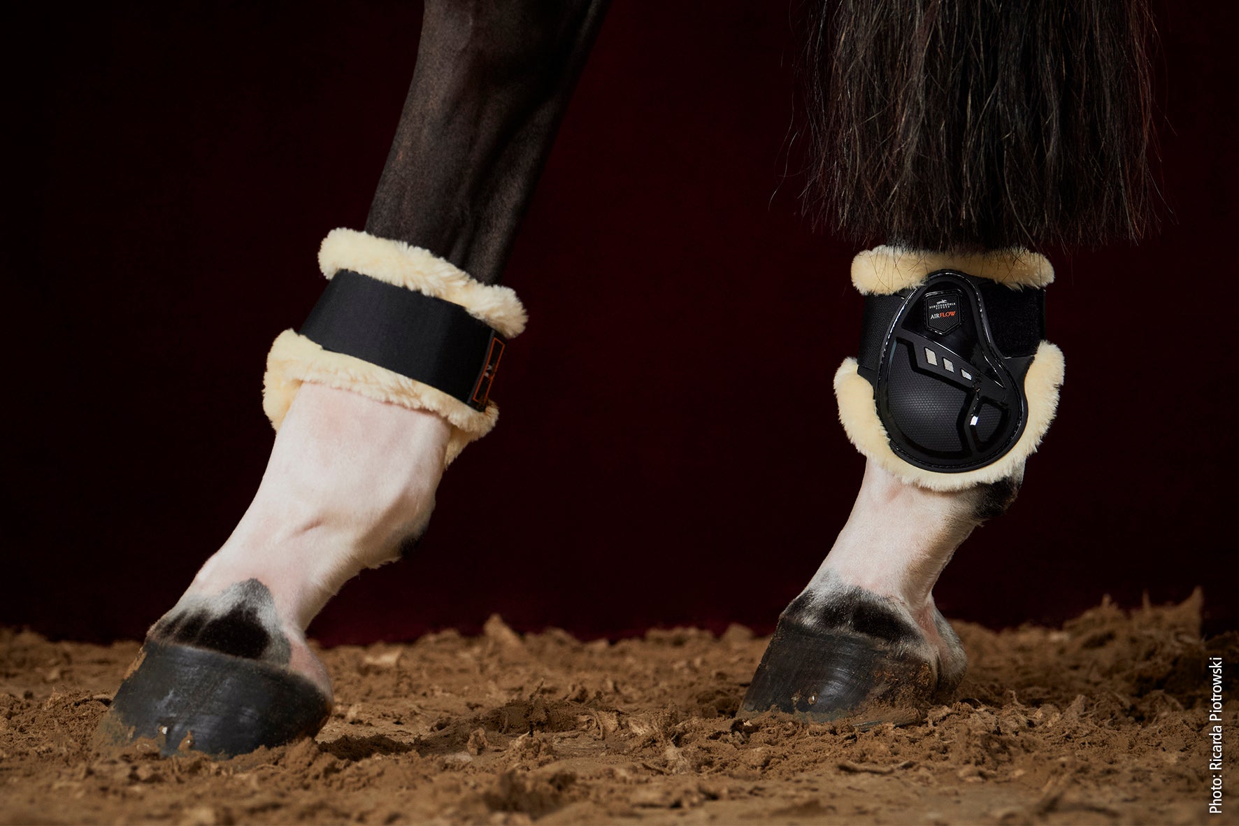 Schockemohle Air Flow Champion Fetlock Boots with Fur, Brown