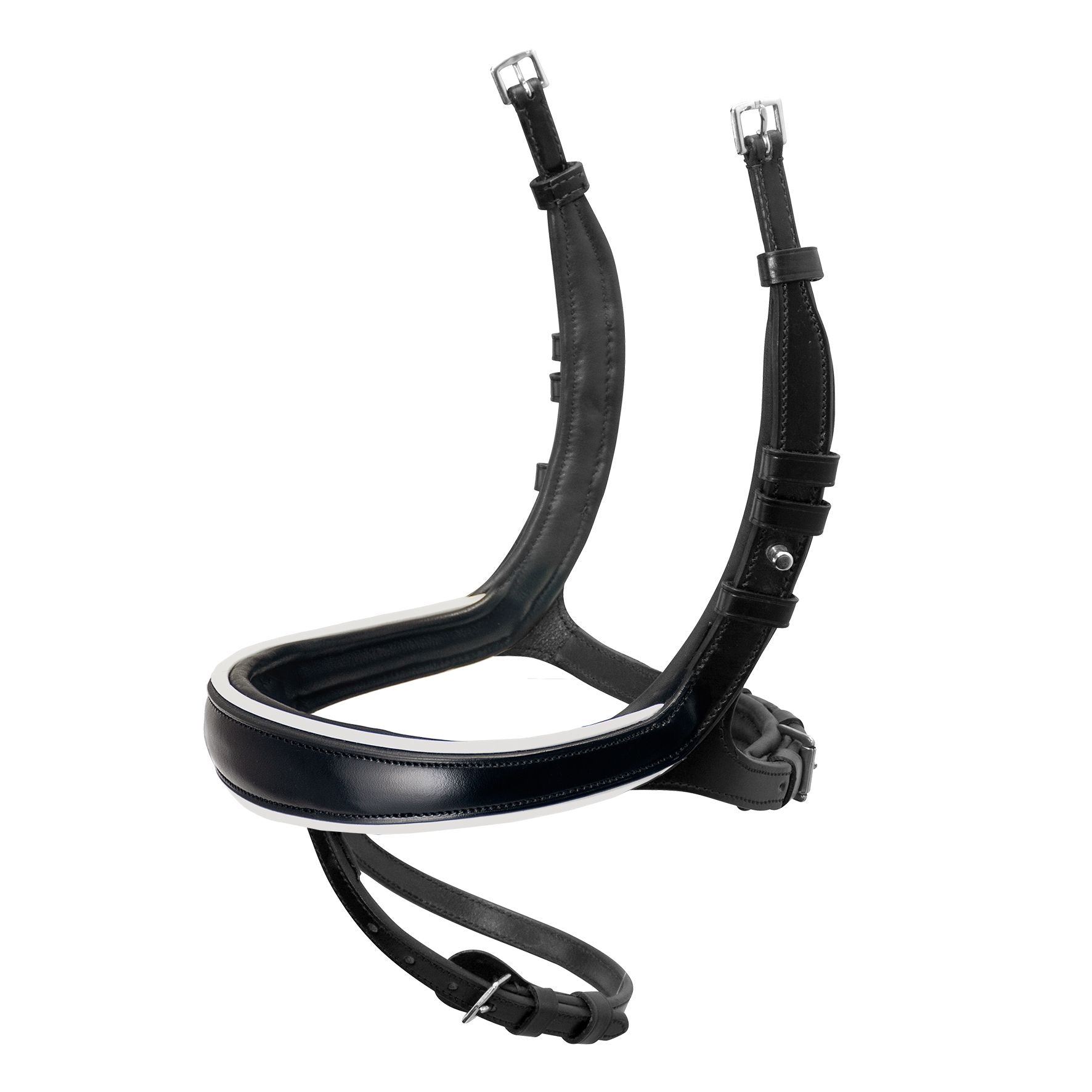 Schockemohle Noseband Equitus Beta, Black/White/Silver