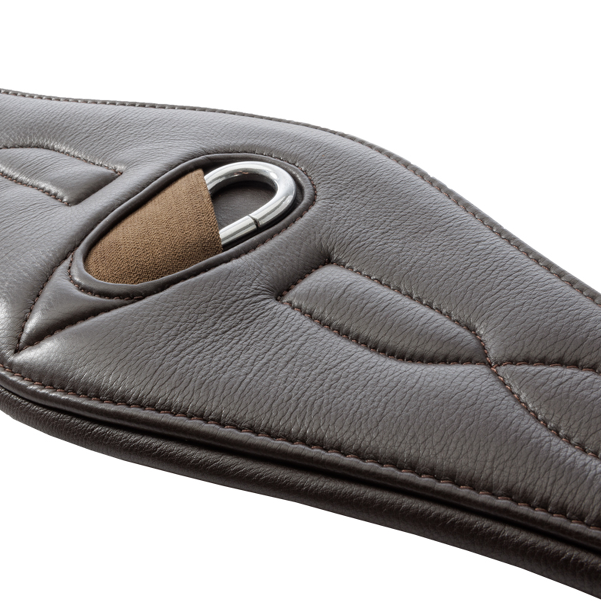 Kavalkade Leather Girth "Comfort" with Elastic, Brown