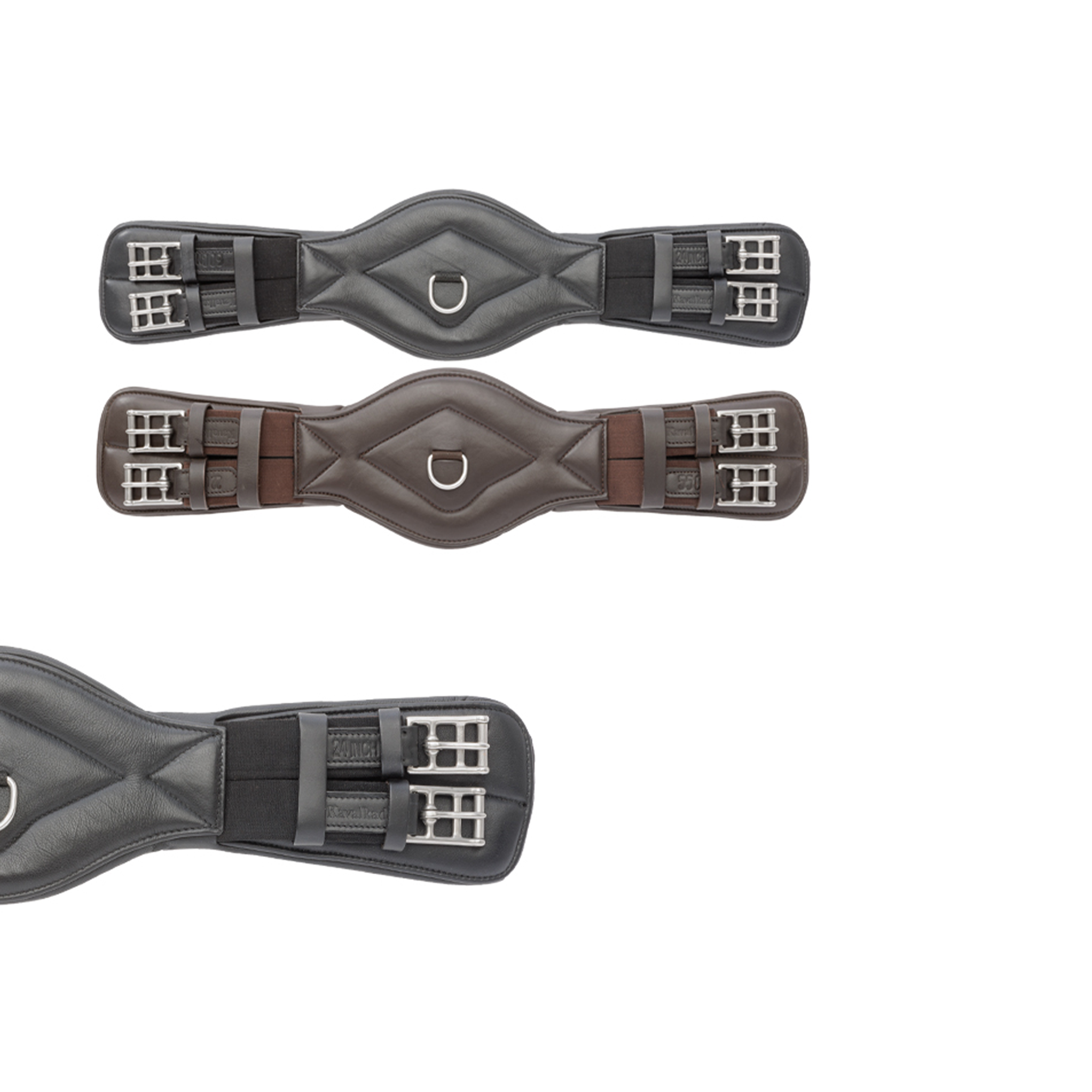 Kavalkade Soft Leather Short Girth "Comfort" with Elastic, Black