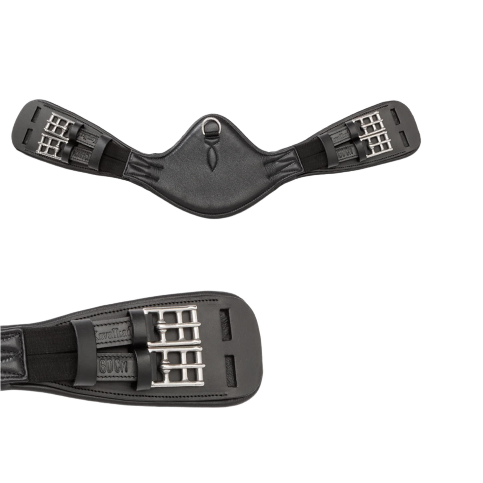 Kavalkade Soft Leather Short Girth "Casper" with Elastic, Black