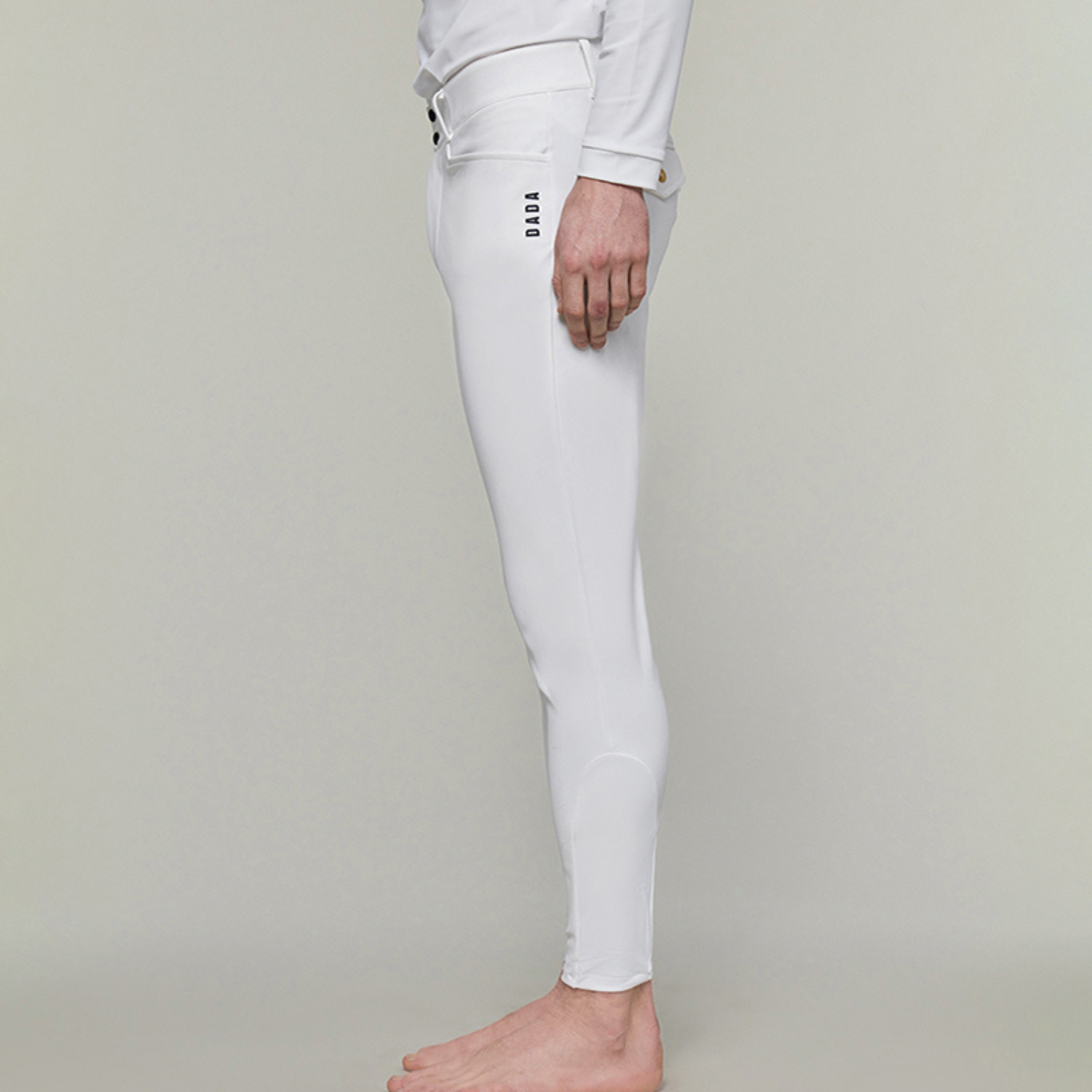 Dada Sport Capitol Mens Knee Grip Breeches, White