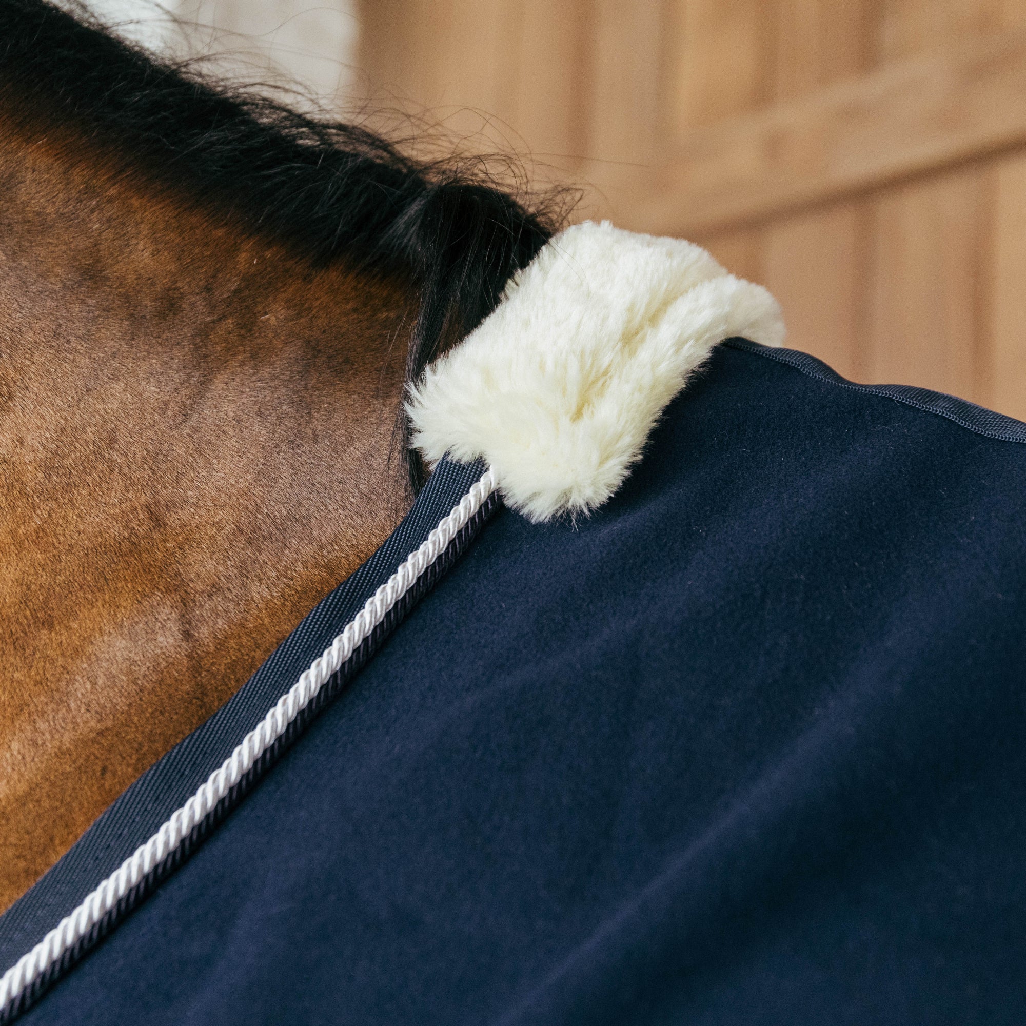 Kentucky Horsewear Fleece Rug Vegan Wool, Navy