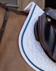 Kentucky Horsewear Glitter Rope Show Jumping Saddle Pad, White / Navy