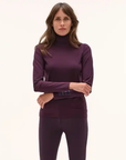 Dada Consul Ladies Funnel Collar Long Sleeve T-Shirt, Dark Muscat