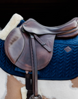 Kentucky Horsewear Skin Friendly Saddle Pad Velvet Jumping, Navy