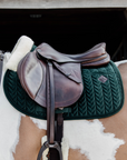 Kentucky Horsewear Skin Friendly Saddle Pad Velvet Jumping, Pine Green