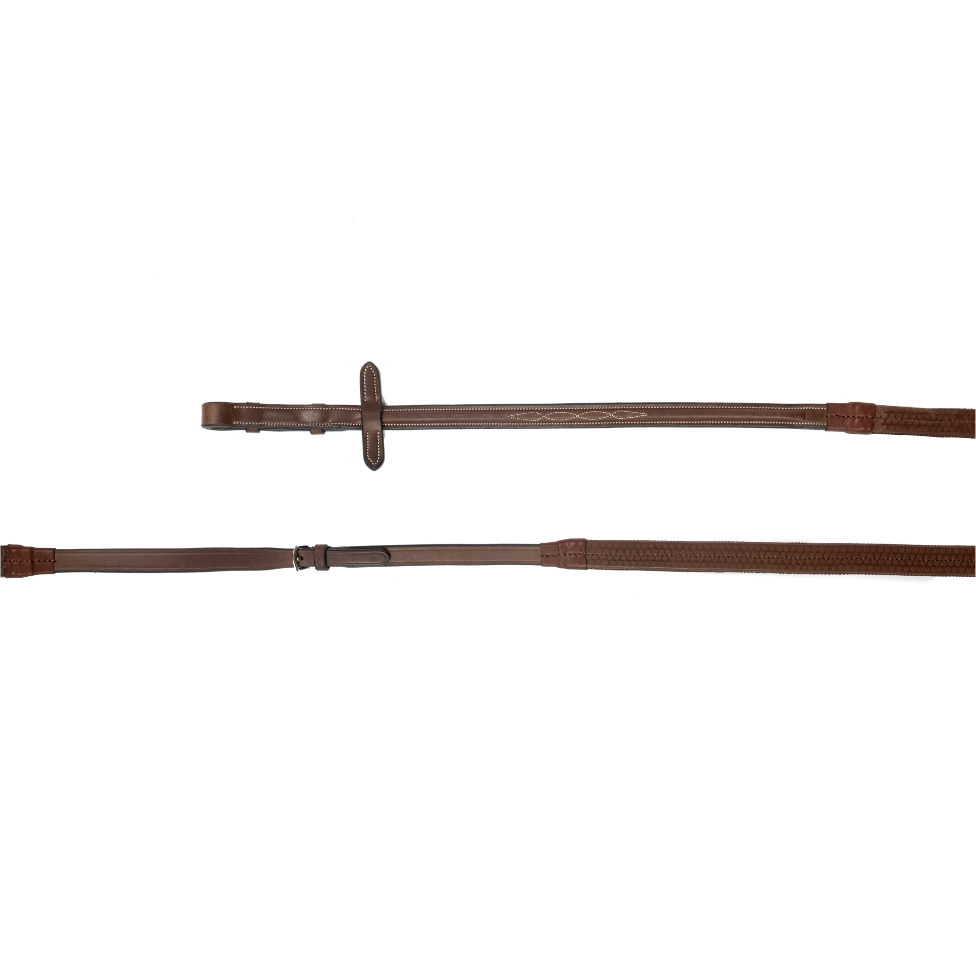 ADT Tack Imperial Rubber Reins, Brown