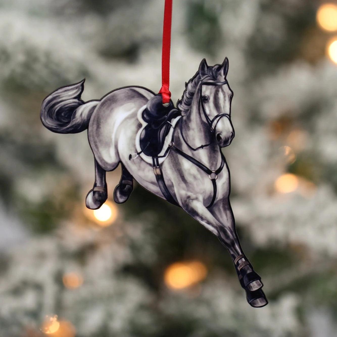 Jumping Horse Ornaments - Gray Hunter Jumper