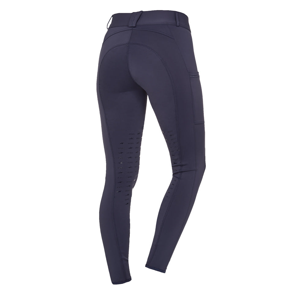 Schockemohle CARLA Ladies Mid Rise, Knee Grip Breeches, Dark Blue