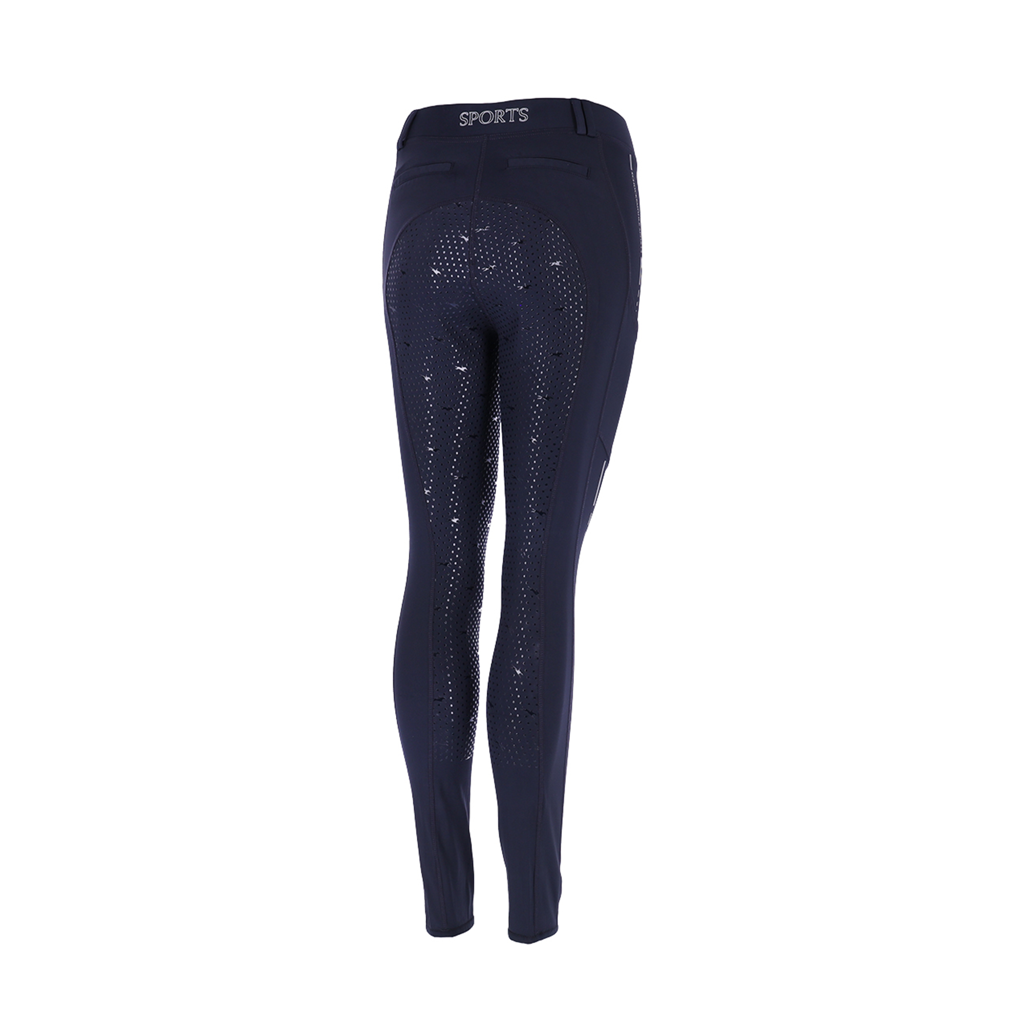Schockemohle New Ladies Mid Rise Full Grip Pocket Riding Tights, Night