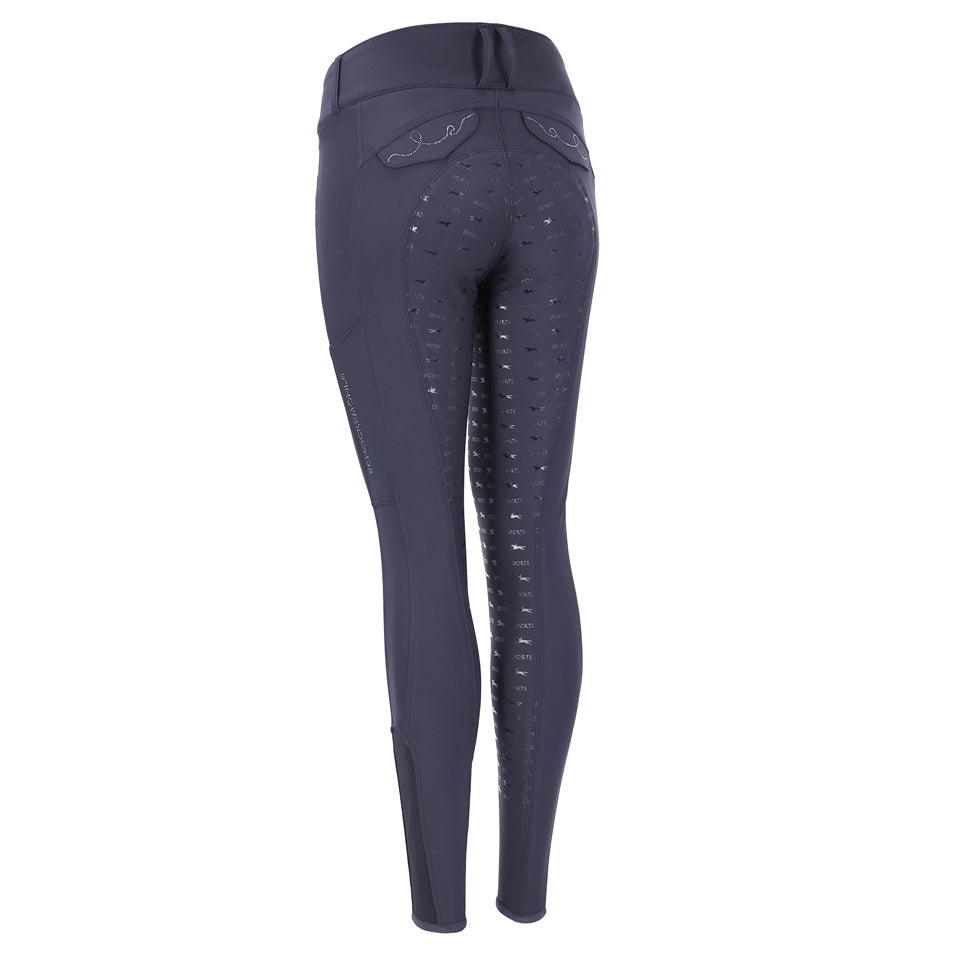 Schockemohle Noelle Ladies Full Grip Breeches, Dark Blue