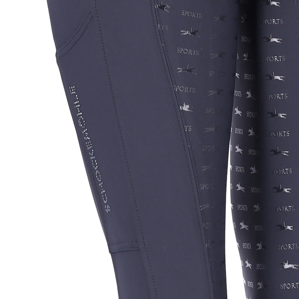 Schockemohle Noelle Ladies Full Grip Breeches, Dark Blue