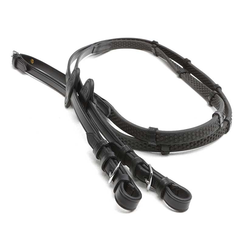 Kavalkade Rubber Grip Reins 16mm, Black