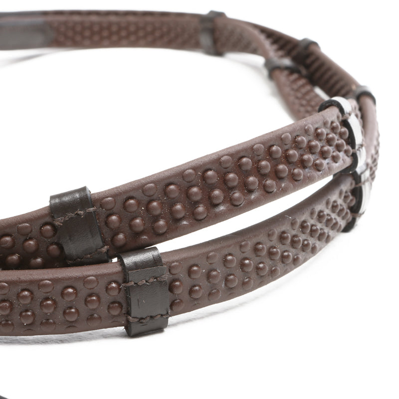 Kavalkade Rubber Grip Reins 16mm, Brown