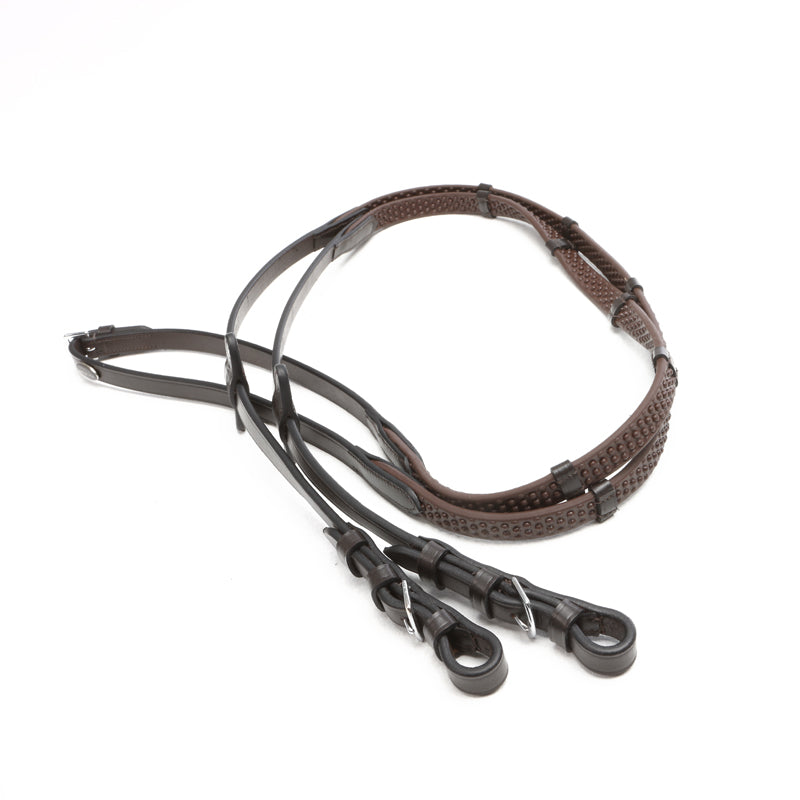 Kavalkade Rubber Grip Reins 16mm, Brown